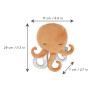 Octopus hot water bottle soft toy - small calm