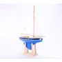 Sailboat 500 blue hull 30cm - white sail with its support - Tirot