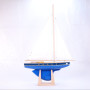 Sailboat 502 blue hull white sails 40cm with its support - Tirot