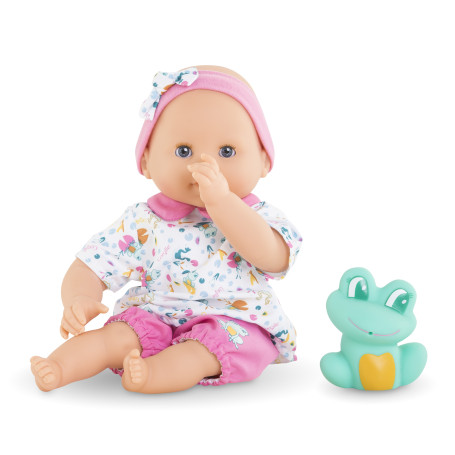 Bath Océane Baby Doll 30cm and its frog