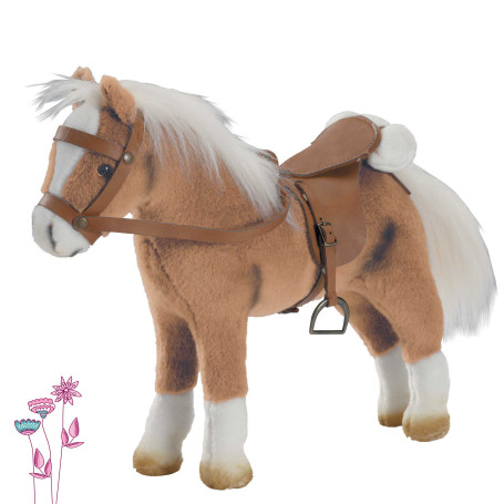 Cheval Haflinger avec selle et harnais