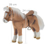 Cheval Haflinger avec selle et harnais