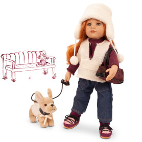 Hannah and her dog - Limited edition Götz doll - 50cm