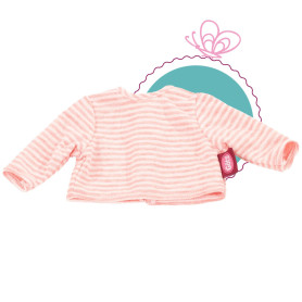 Tee-shirt rose rayé pour poupée 30-33cm