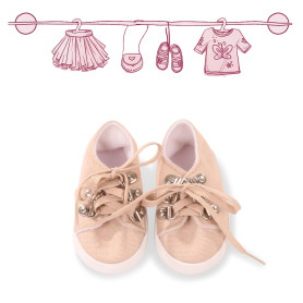 Pink sneakers shoes for doll 42-50cm