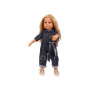 Rainbow denim jumpsuit and canvas shoes set for 45-50cm doll