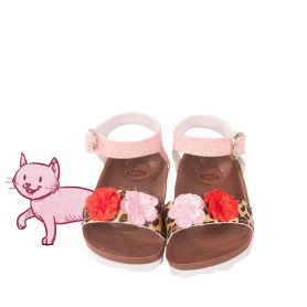 Flower sandals for doll 45-50cm