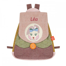 Back bag Tchiki with embroidered first name - Mrs Rabbit