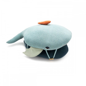 Coussin Grande Baleine bleue