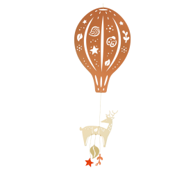 Sienna Fallow deer Hot Air Balloon Mobile