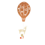 Sienna Fallow deer Hot Air Balloon Mobile