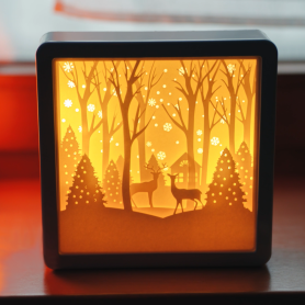 Veilleuse PAPERCUB square - Snowy woodland