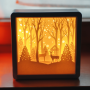 PAPERCUT square Snowy woodland night light