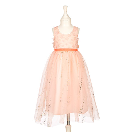 Evelyne dress, coral - Girl costume