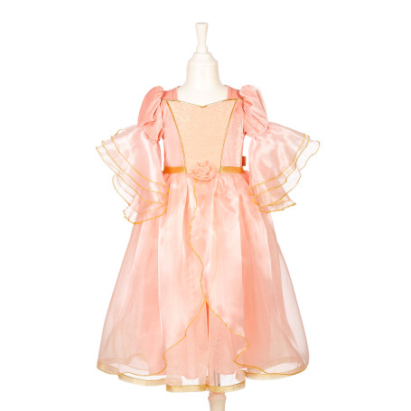 Marie-Laure dress coral with sleeves - Girl costume