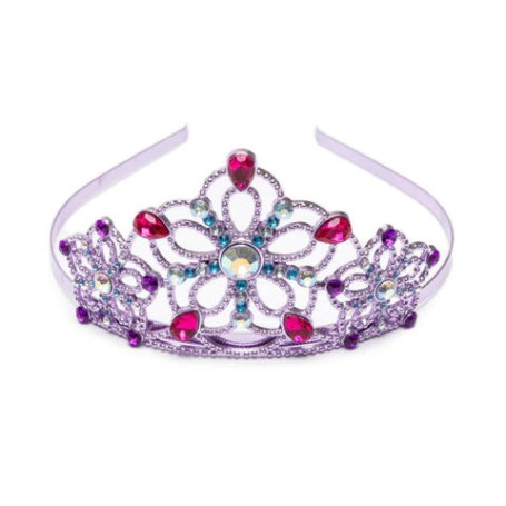 Couronne Fleurs et perles rose/lilas