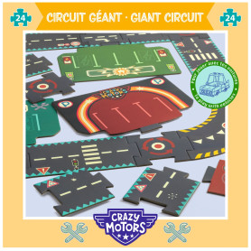 City circuit - giant puzzle of 24 piece - Crazy Motors