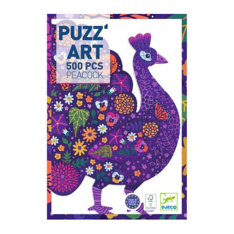 Puzz'Art Paon - Puzzle 500 Pièces