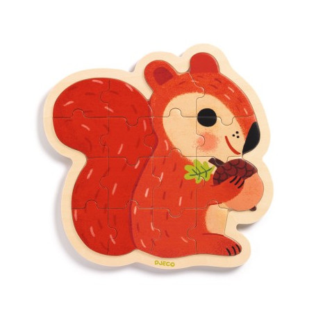 Wooden Squirrel Puzzle - 16 pieces