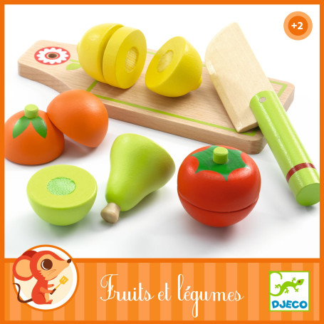 Fruits et légumes à couper en bois Djeco