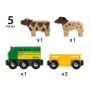 5-piece farm animal train