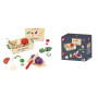 Set of sunny vegetables, crate and knife - Ratatouille set