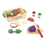 Set of sunny vegetables, crate and knife - Ratatouille set