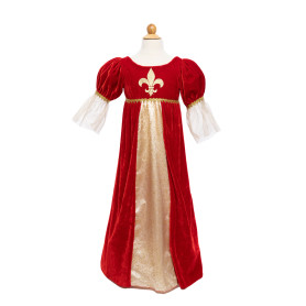 Robe de reine Médiévale Tudor rouge