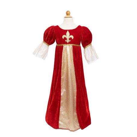 Robe de reine Médiévale Tudor rouge
