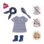 Striped Dress & Accessories Set (3 acc.) - Ma Corolle 36 cm