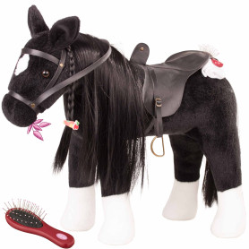 Pony to brush and style Black horse - Götz dolls and accessories