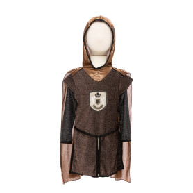 Shiny copper knight's tunic and cape - costume