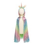 Reversible rainbow dragon/unicorn cape - Size 5-6 years - costume