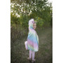 Reversible rainbow dragon/unicorn cape - Size 5-6 years - costume