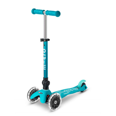 Mini Micro DELUXE aqua Pliable - Roues LED - Trottinette 2-5 ans