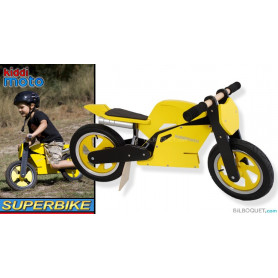 Superbike Jaune Moto-draisienne bois enfant
