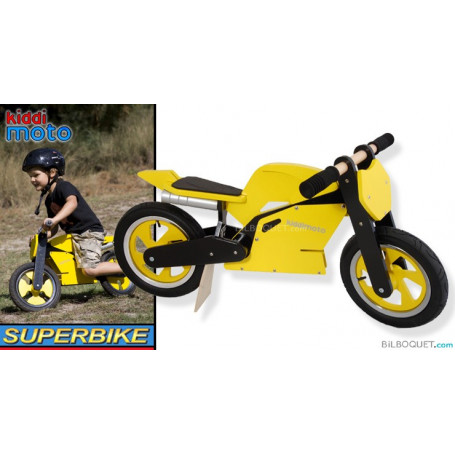 Superbike Jaune Moto-draisienne bois enfant