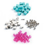Silver alphabet fashion beads