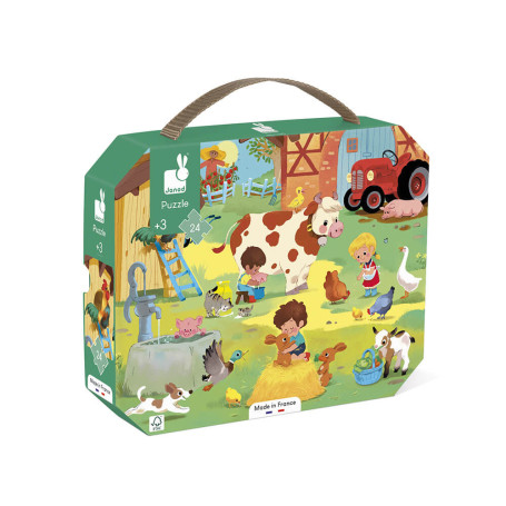 24-piece jigsaw puzzle A day on the farm