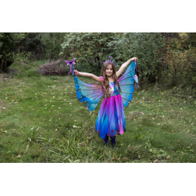 Robe de papillon avec ailes bleues - Déguisement fille