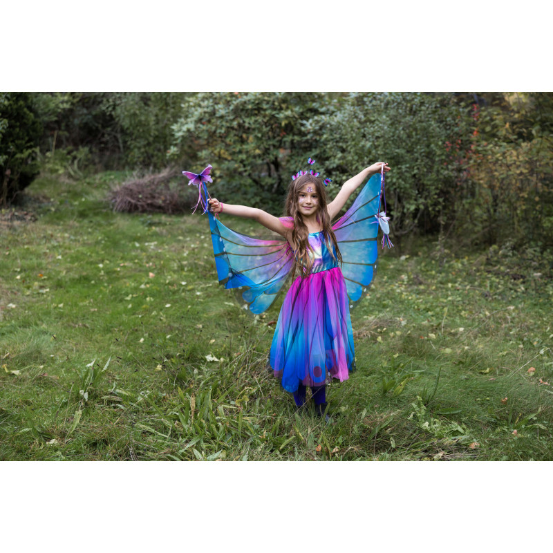 Robe de papillon avec ailes bleues Déguisement fille