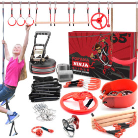 NINJA LINE - Obstacles slackline kit 45 pieces/20m