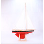 Sailboat 502 RED hull 15 inch - 3 white sails with its support - Tirot