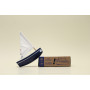 Bateau LE BACHI 17cm bleu marine - Tirot