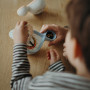 blue educational alarm clock