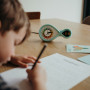 Green educational alarm clock