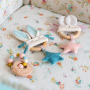 Wooden ring rattle Blue Rabbit - The little dancing school