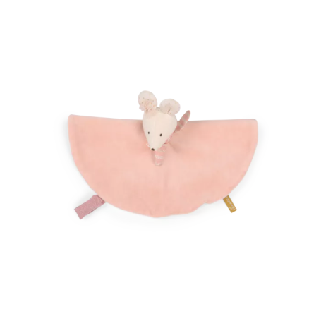 Doudou plat souris rose 25cm - La petite école de danse