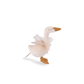 Doudou cygne crème avec son grelot - La petite école de danse