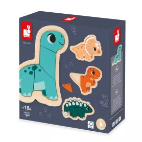 4 Puzzles évolutifs Dino